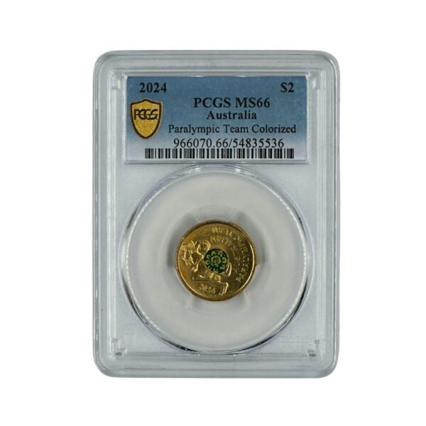 PCGS - $2 Paralympic Team Coloured MS66