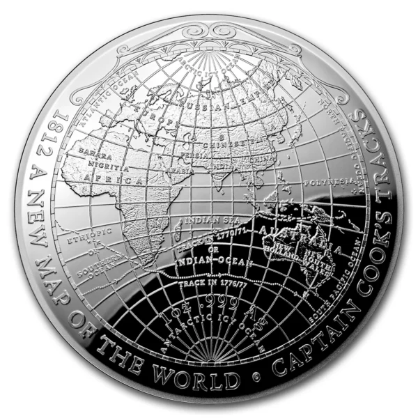 RAM – 2019 A Map Of The New World 1812 1oz Silver Domed Proof