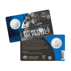 2022 50c 75th Anniversary Signals Directorate REVEAL AND PROTECT UNC Carded Coin
