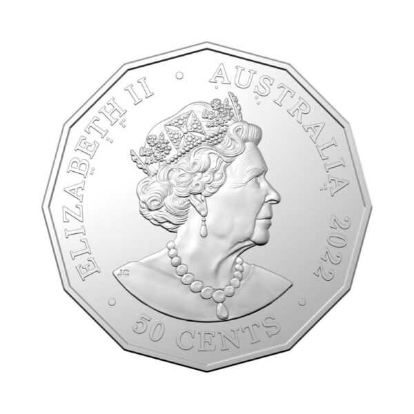 2022 50c 75th Anniversary Signals Directorate REVEAL AND PROTECT UNC Carded Coin - Image 3