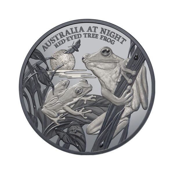 Perth Mint - 2024 Australia At Night Red-Eyed Tree Frog 1oz Silver - Image 2