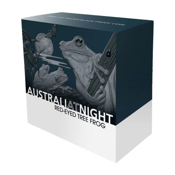 Perth Mint - 2024 Australia At Night Red-Eyed Tree Frog 1oz Silver - Image 4