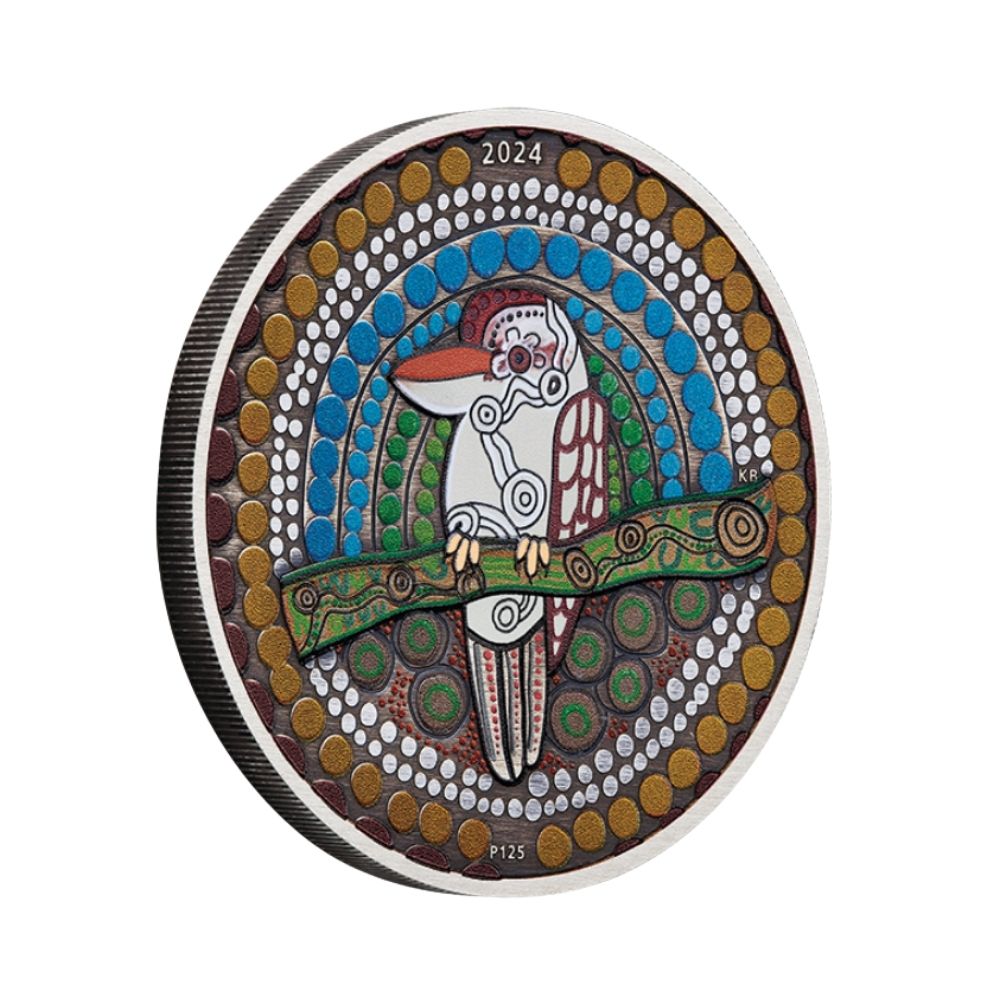 2024 Kookaburra Kaa Kaa 2024 2oz Silver Antiqued Coloured Coin - Image 2