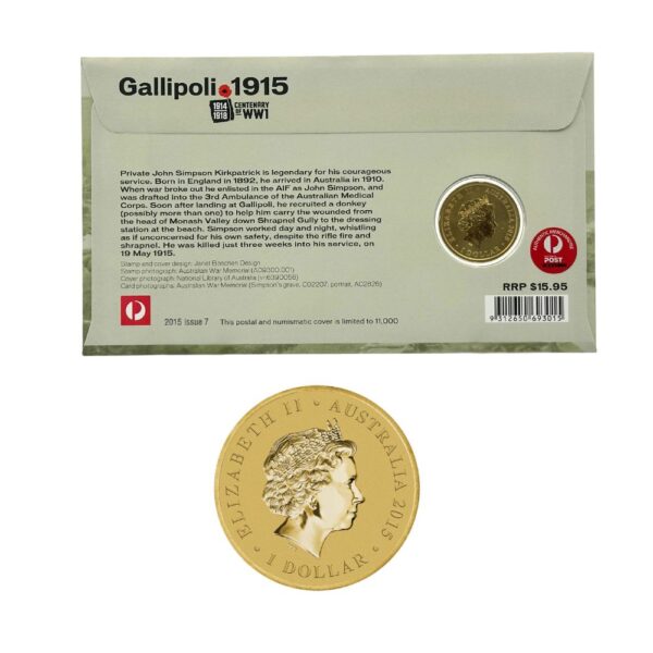 PNC - 2015 $1 Gallipoli 1915 Centenary Of World War 1 - Image 2