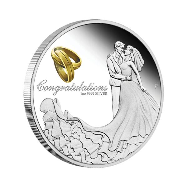 Perth Mint – 2018 Congratulations On Your Wedding 1oz Silver - Image 2