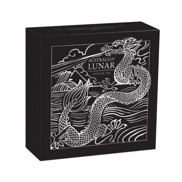 Perth Mint – 2024 Year Of The Dragon 1oz Silver HIGH RELIEF - Image 2