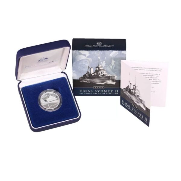RAM 2000 $1 HMAS Sydney II Fine Silver Proof Coin