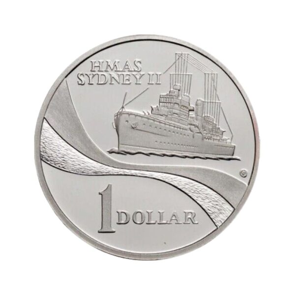 RAM 2000 $1 HMAS Sydney II Fine Silver Proof Coin - Image 2