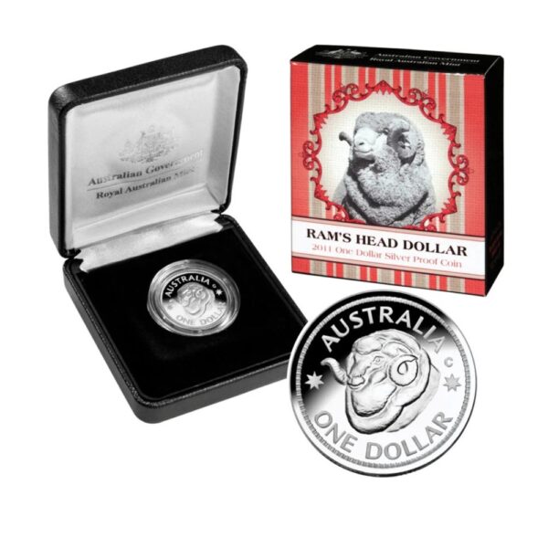 RAM 2011 $1 Rams Head Dollar Silver Proof Coin