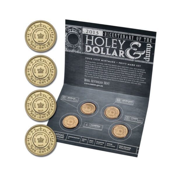 RAM 2013 $1 Holey Dollar & Dump 4 coin set