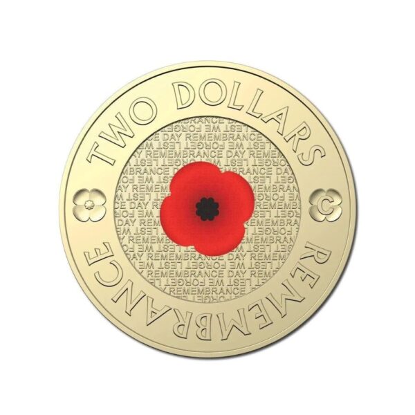 RAM - 2022 $2 Red Poppy Coin On Card - Image 2