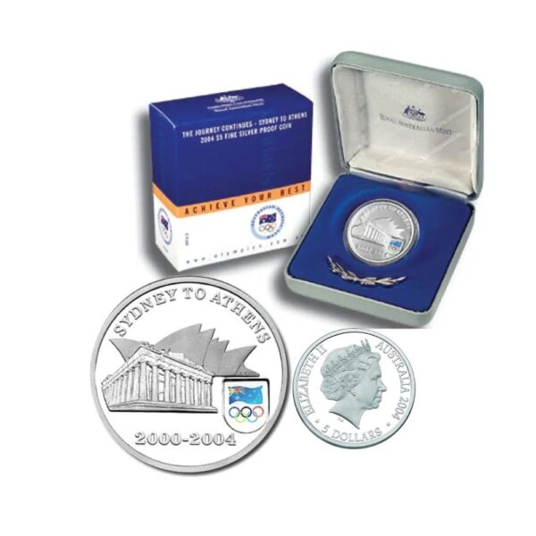 RAM - 2004 Sydney To Athens $5 Silver Proof Coin