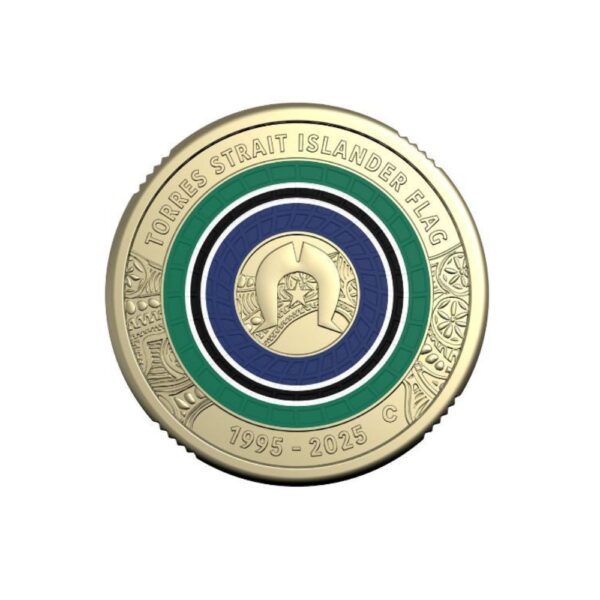 RAM - 2025 $2 Torres Straight Islander Flag Coin On Card - Image 2