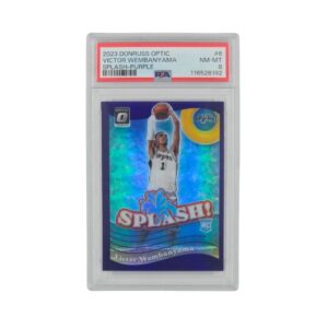 2023 DonRuss Optic Splash Purple #6 - Wembanyama PSA8