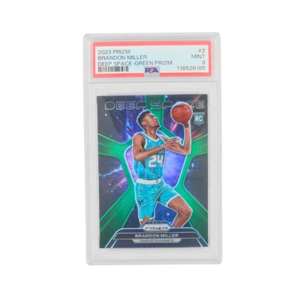 2023 Prizm Deep Space Green #2 - Brandon Miller PSA9