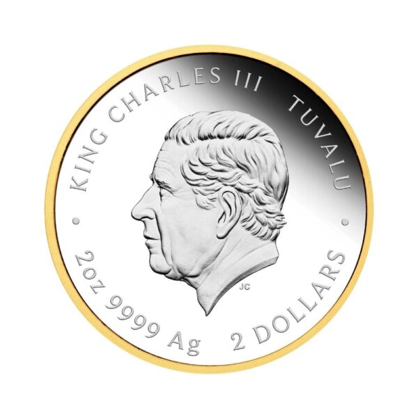 2024 SpongeBob SquarePants 2oz Silver Proof Gilded Coin - Image 3