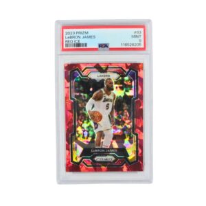 2023 Prizm Red Ice #63 - LeBron James PSA9