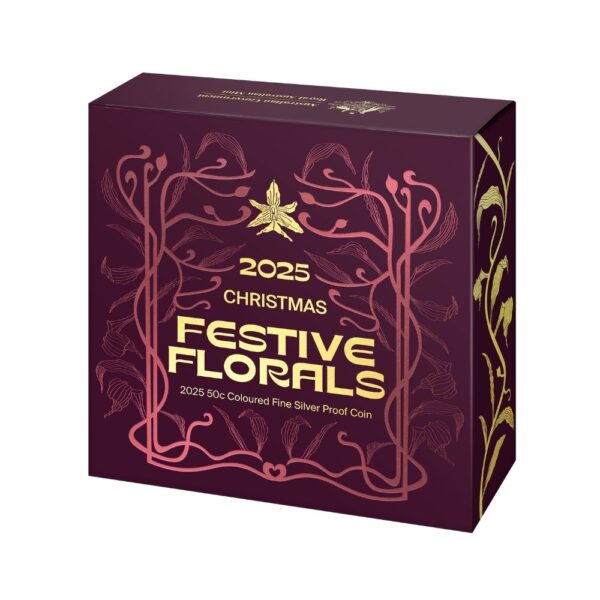 RAM - 2025 Christmas Festive Florals - 50c Silver Proof Coin - Image 3
