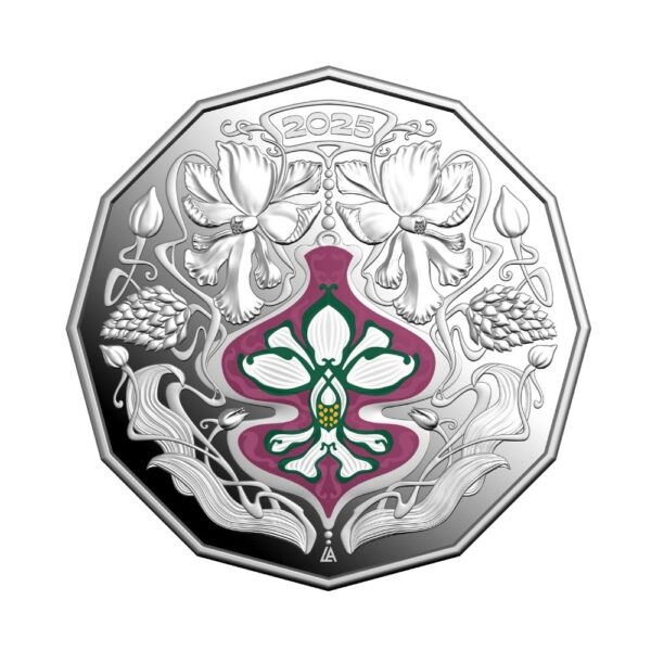 RAM - 2025 Christmas Festive Florals - 50c Silver Proof Coin - Image 5