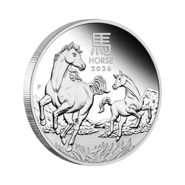 Perth Mint - Australian Lunar Series III 2026 Year of the Horse 1/2oz Silver Proof Coin - Image 2