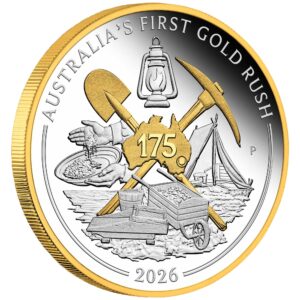 Perth Mint - 2026 Australia's First Gold Rush 1oz Silver Gilded Proof